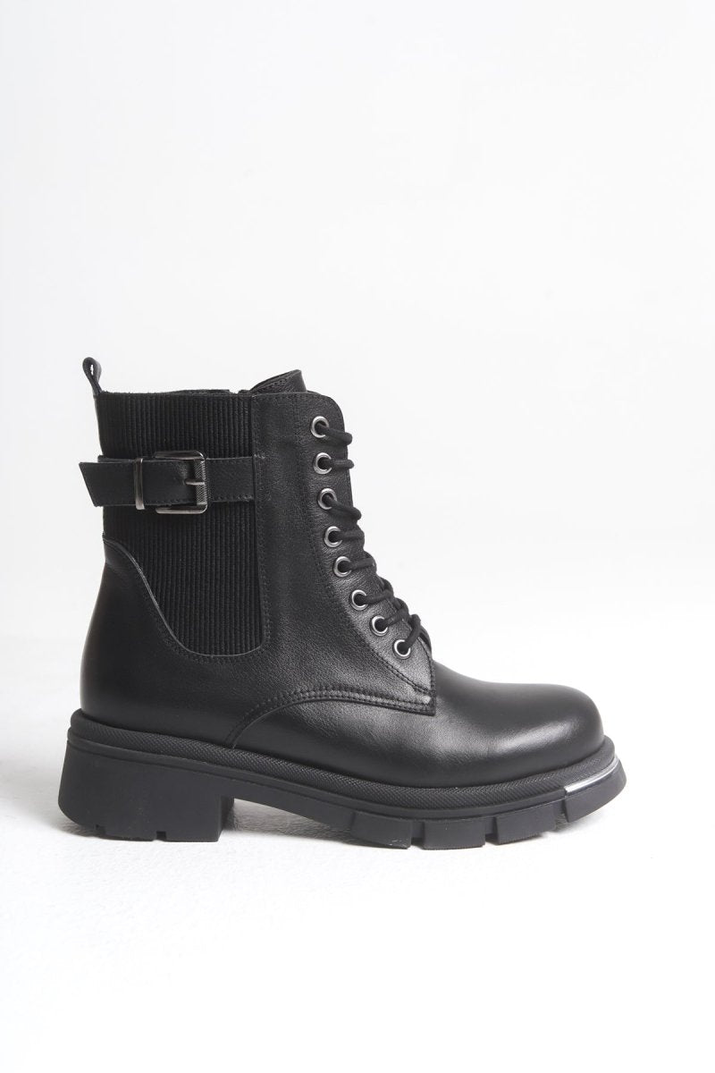 Kadın Hakiki Deri Topuklu Bot – El Yapımı, Fermuarlı, Şık Tasarım Siyah Bot | OBEN AYAKKABI - OBEN AYAKKABI