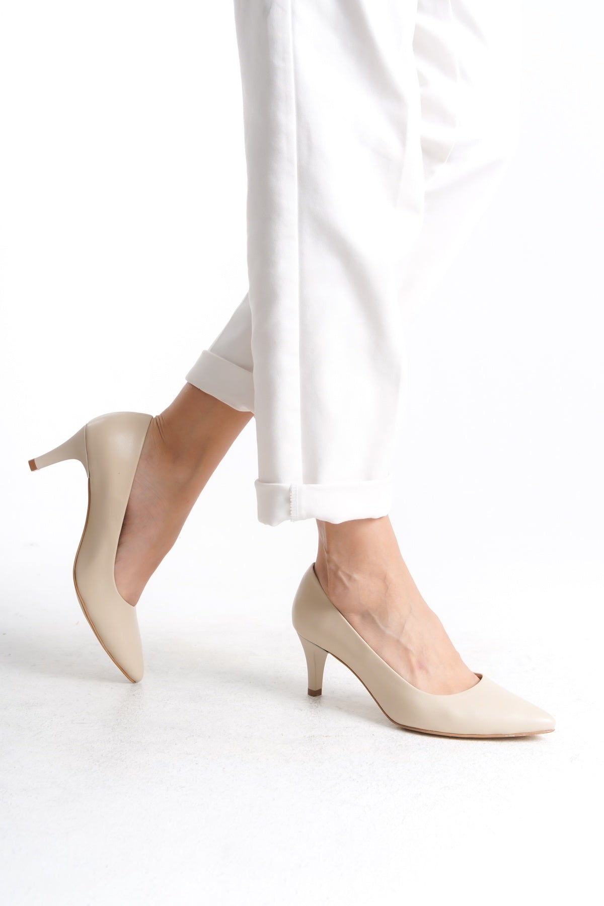 Genuine Leather Black Women's Stiletto | OBEN SHOES