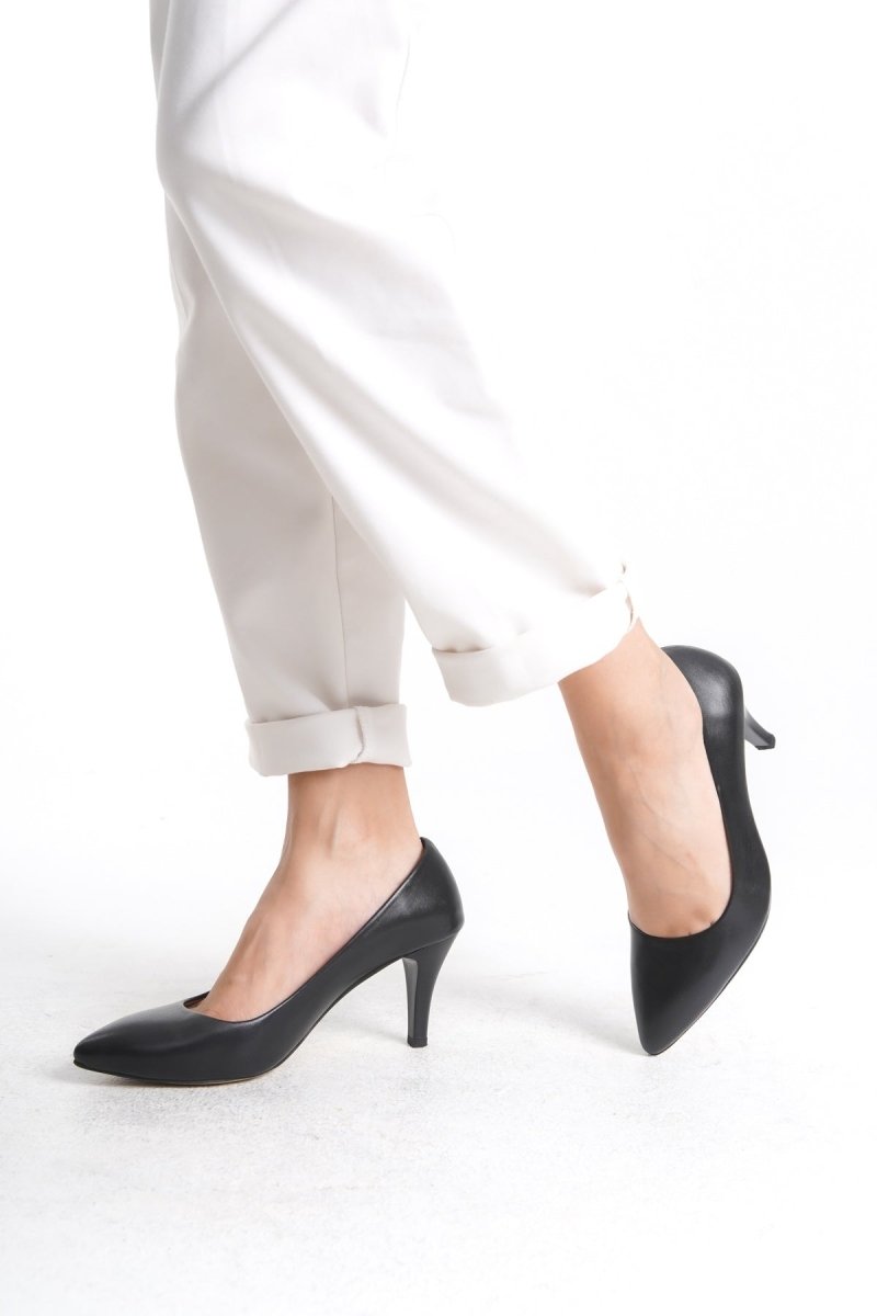 Hakiki Deri Bej Kadın Stiletto | OBEN AYAKKABI - OBEN AYAKKABI