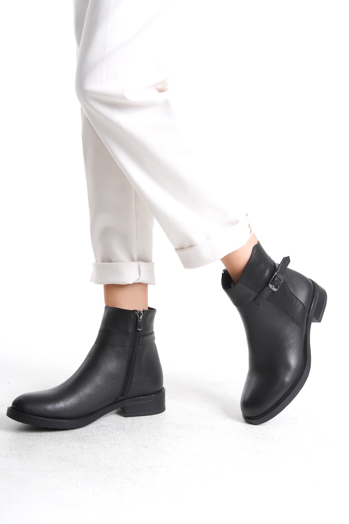 Kadın Hakiki Deri Topuklu Bot – El Yapımı, Şık Tasarım Kahverengi Bot | OBEN AYAKKABI