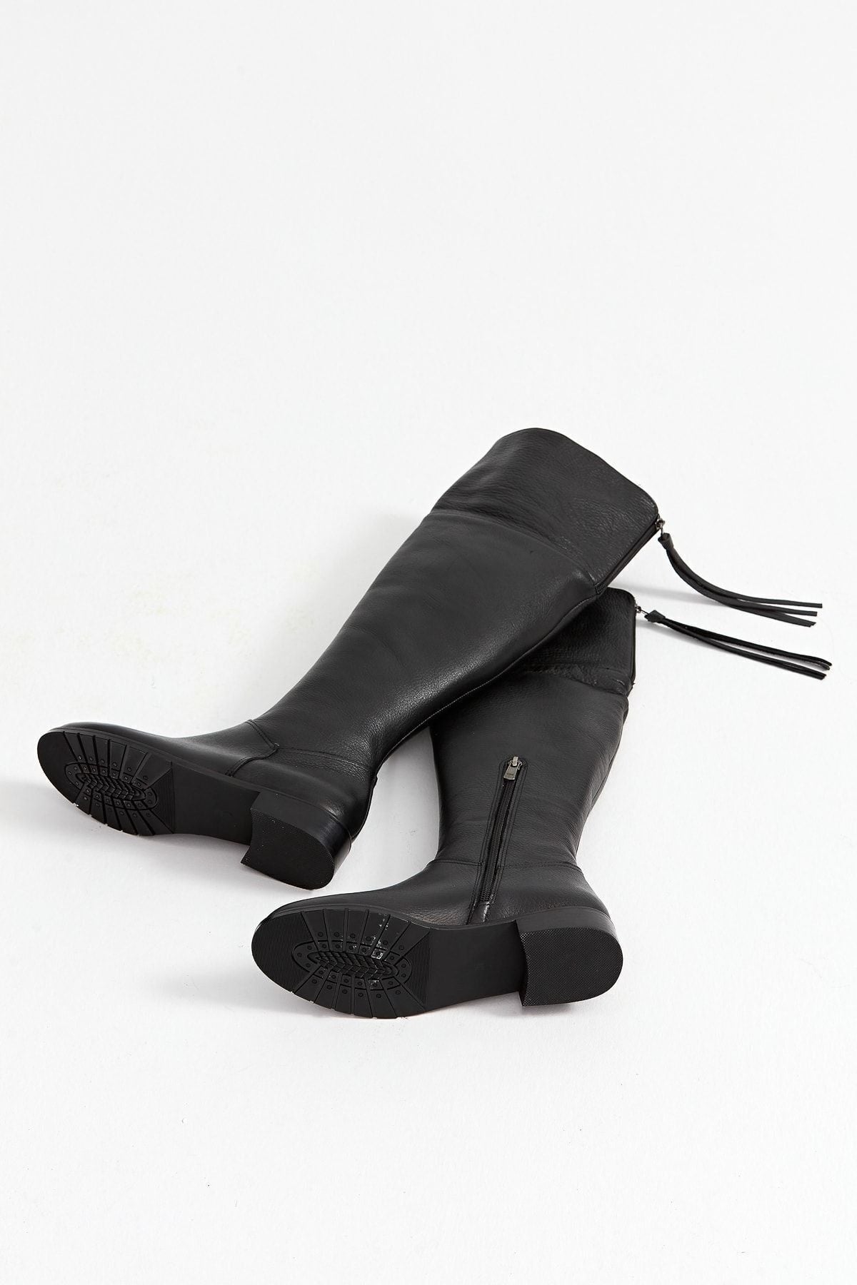 Kadın Hakiki Deri, El Yapımı, Fermuarlı, Şık Tasarım Bihter Çizme | OBEN AYAKKABI